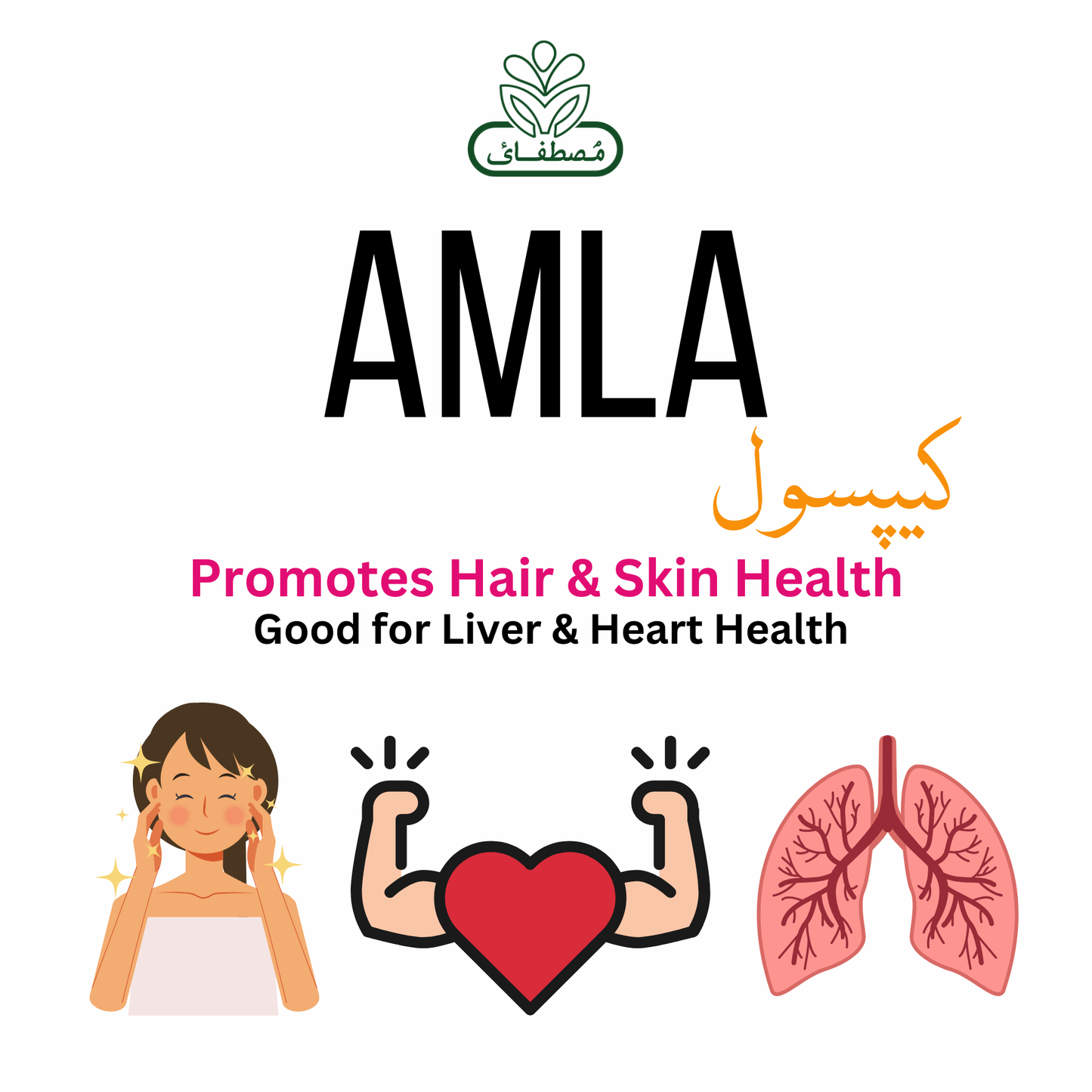 Organic Amla Capsules – 100% Pure Amla Powder | Vitamin C, Immunity & Skin Support |