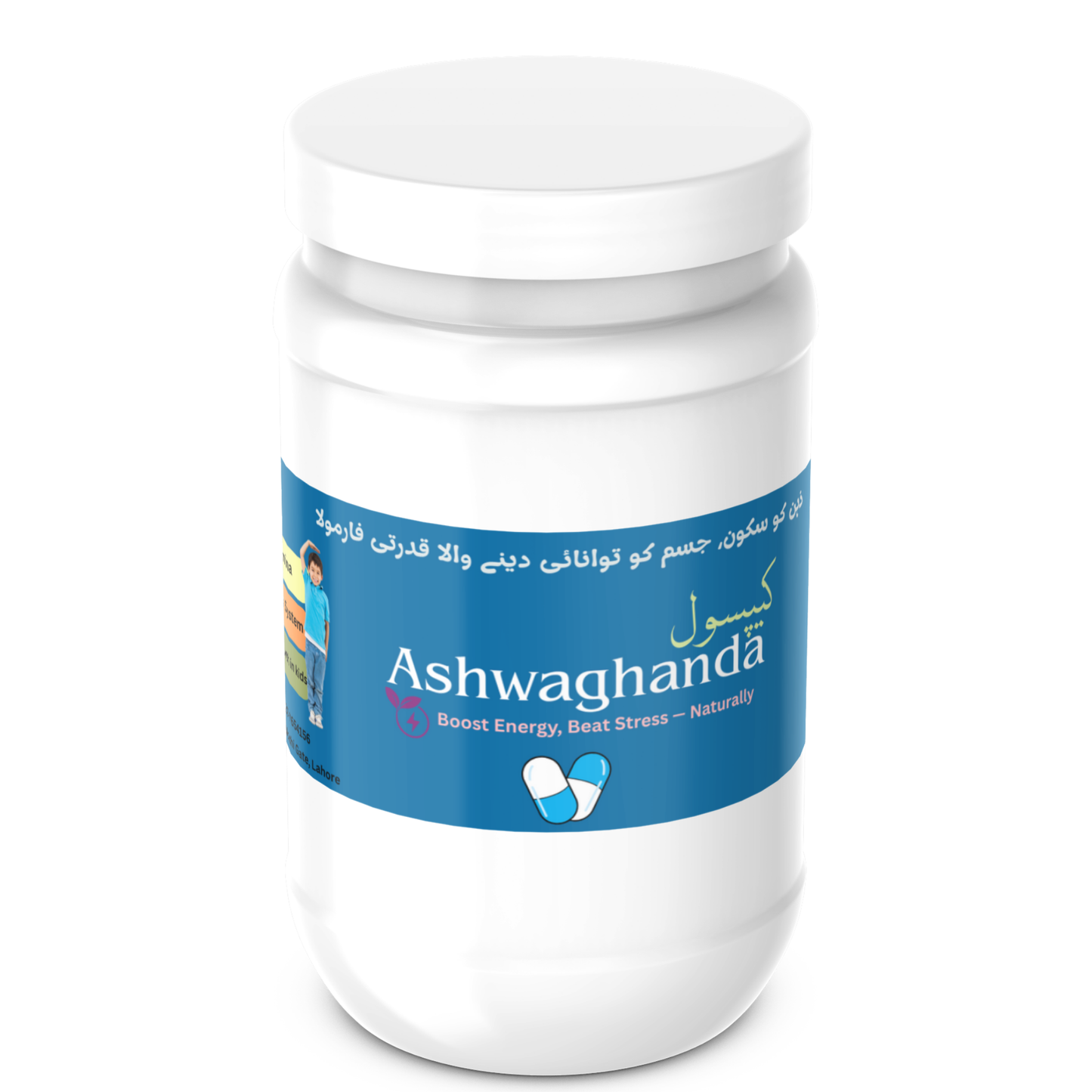 Organic Ashwagandha Capsules – Pure Herbal Stress Relief & Immune Support – Mood & Thyroid Booster