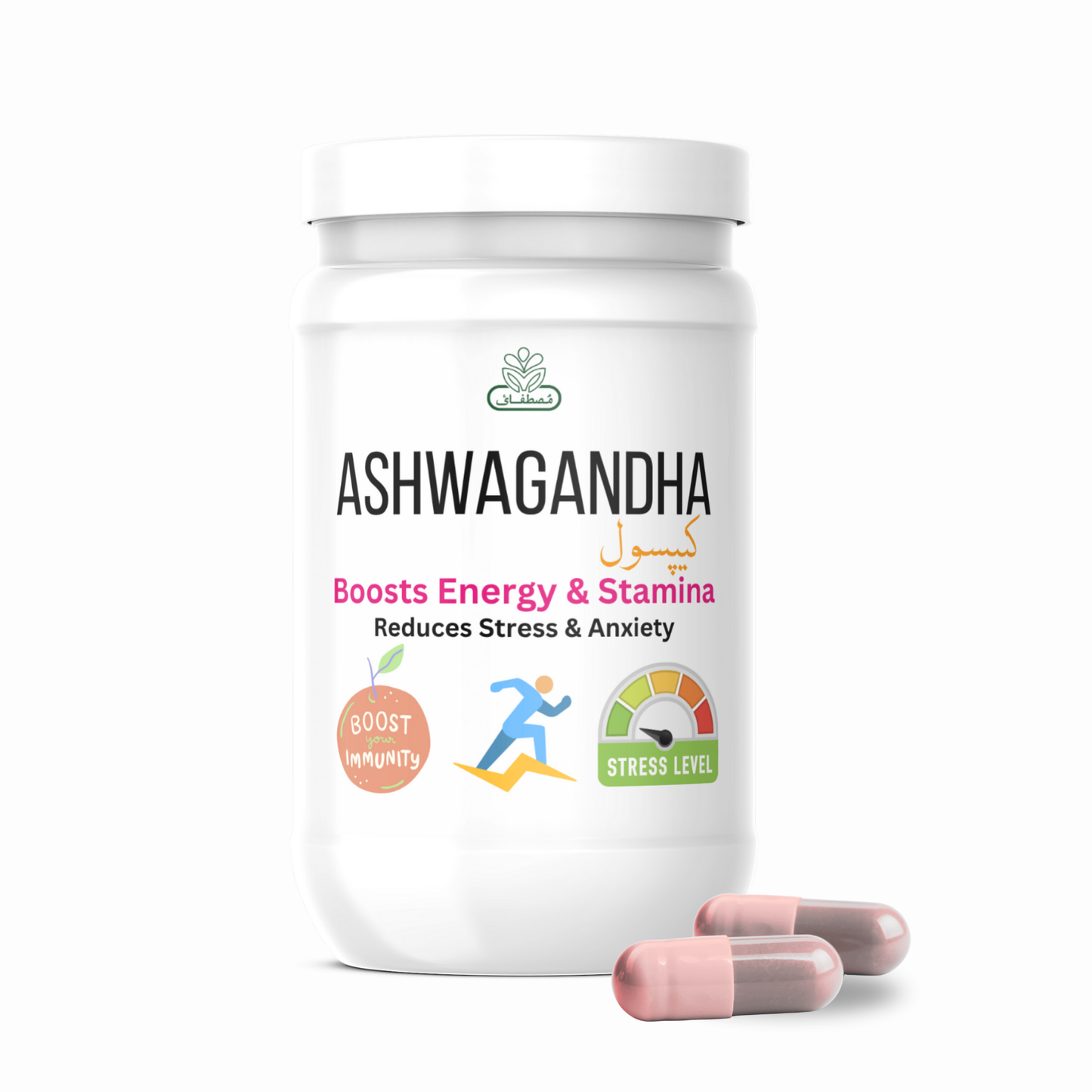 Organic Ashwagandha Powder – Pure Herbal Stress Relief & Immune Support – Mood & Thyroid Booster