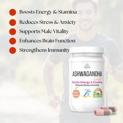 Organic Ashwagandha Powder – Pure Herbal Stress Relief & Immune Support – Mood & Thyroid Booster