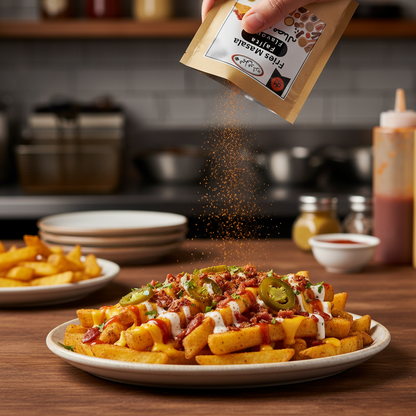 "Fajita Fries Masala Seasoning Powder"

"Smoky fajita fries seasoning mix"

"Spicy fajita flavor powder for fries"

"Restaurant style fajita fries masala"