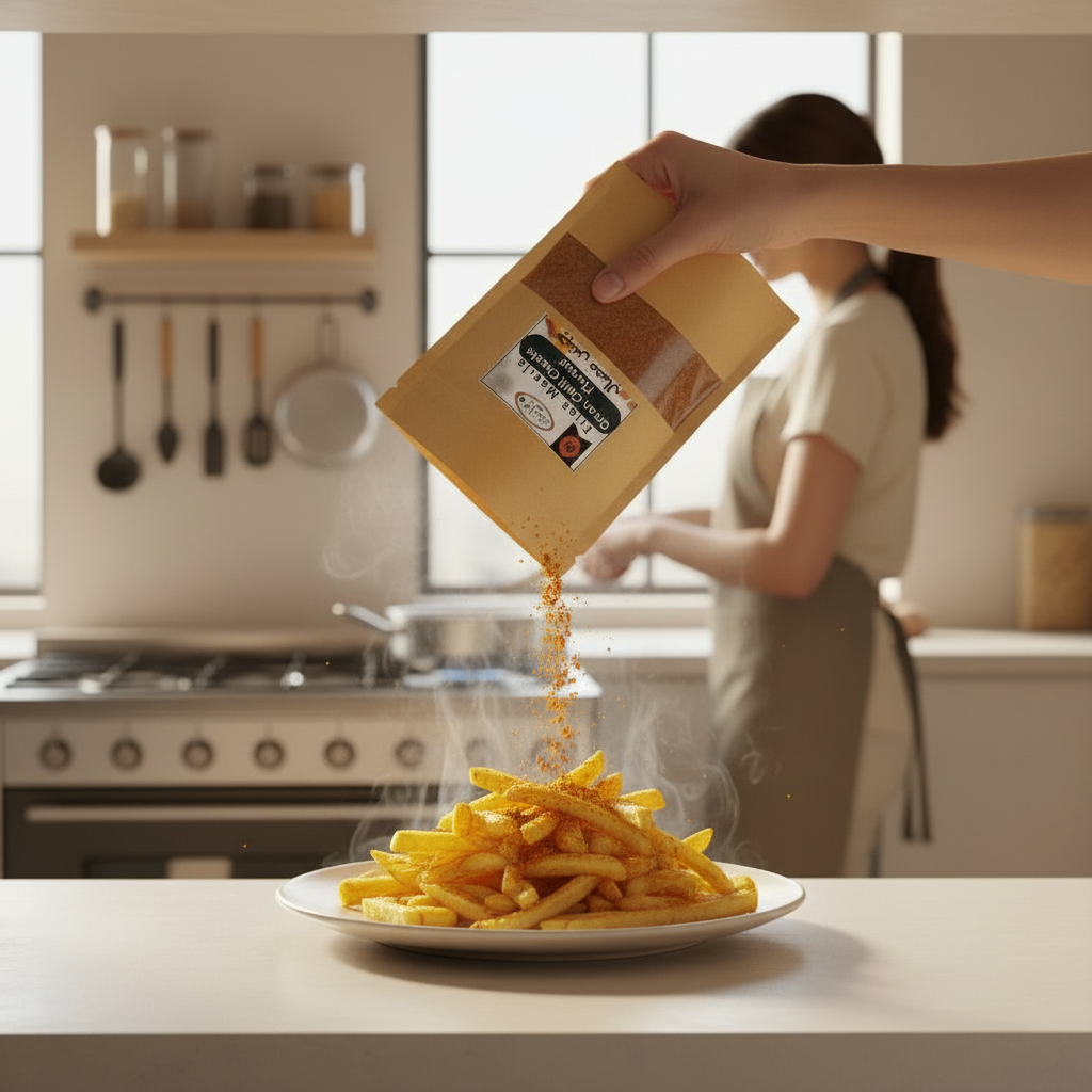 Fries Green Chilli Masala Seasoning – Spicy & Zesty Fries Flavor Powder