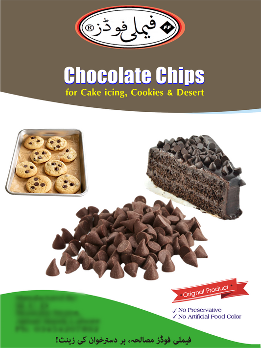 Chocolate Chip Dark chocolate for Specially Formulate Products for Cake Icing, Ice Cream, Cookies & Desserts