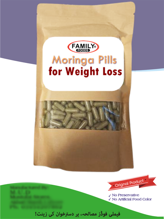 Moringa Pills (Pouch Pack) 100% Pure Moringa Powder filled Pills - 60 Pills