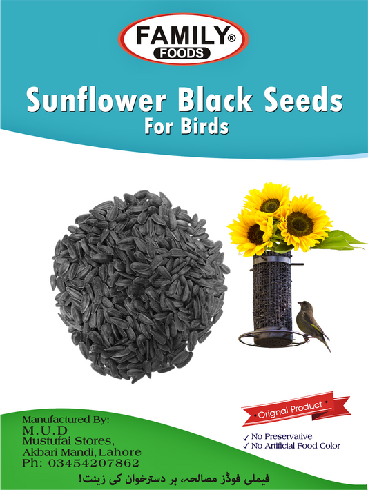 Sunflower Black Seeds for Budgies Cocktail Fisher & Small Parrots