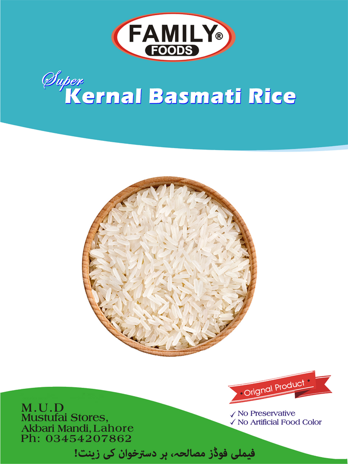 Basmathi Rice Kernal Super Kernel Basmati Rice – Thefamilyshop.pk